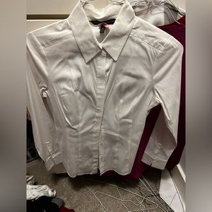 White & Black button down shirt